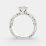 Load image into Gallery viewer, Sabrina Marquise Cut Solitaire Hand Engraved Milgrain Engagement Ring Setting - Nivetta