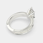 Load image into Gallery viewer, Sabrina Marquise Cut Solitaire Hand Engraved Milgrain Engagement Ring Setting - Nivetta