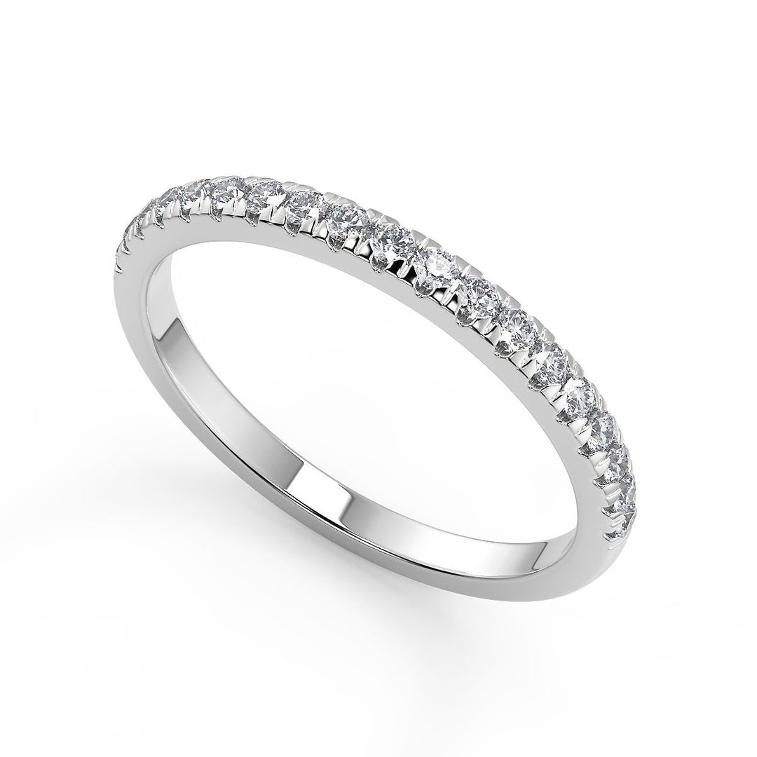 Saniyah Petite twist Pave Round Cut Diamond Engagement Ring - Nivetta