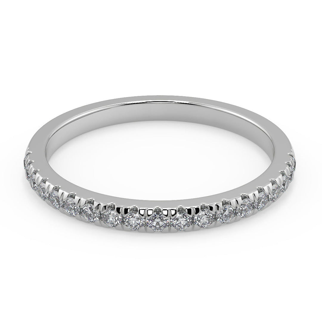 Saniyah Petite twist Pave Round Cut Diamond Engagement Ring - Nivetta