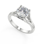 Load image into Gallery viewer, Selena Split Shank Round Cut Diamond Engagement Ring - Nivetta