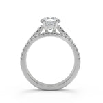 Load image into Gallery viewer, Shaylee Classic 4 Prong Pave Round Cut Diamond Engagement Ring - Nivetta