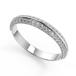 Load image into Gallery viewer, Sidney Knife Edge Pave Double Sided Round Cut Engagement Ring - Nivetta