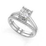 Load image into Gallery viewer, Sienna Four Prong Cushion Cut Diamond Engagement Ring - Nivetta