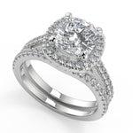 Load image into Gallery viewer, Sierra Classic Halo Pave Cushion Cut Diamond Engagement Ring - Nivetta