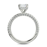 Load image into Gallery viewer, Sonya Emerald Cut Pave Hidden Halo Engagement Ring Setting - Nivetta