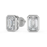 Load image into Gallery viewer, Stephany Emerald Cut Bezel Earrings - Nivetta