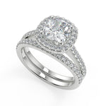 Load image into Gallery viewer, Sydnee Halo Pave Cushion Cut Diamond Engagement Ring - Nivetta