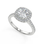 Load image into Gallery viewer, Sydnee Halo Pave Cushion Cut Diamond Engagement Ring - Nivetta