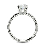 Load image into Gallery viewer, Sylvie Cushion Cut Pave Hidden Halo 4 Prong Claw Set Engagement Ring Setting - Nivetta