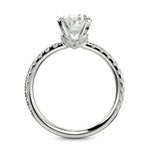 Load image into Gallery viewer, Sylvie Oval Cut Pave Hidden Halo 4 Prong Claw Set Engagement Ring Setting - Nivetta