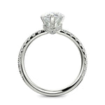 Load image into Gallery viewer, Sylvie Pear Cut Pave Hidden Halo 4 Prong Claw Set Engagement Ring Setting - Nivetta