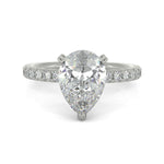 Load image into Gallery viewer, Sylvie Pear Cut Pave Hidden Halo 4 Prong Claw Set Engagement Ring Setting - Nivetta