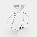 Load image into Gallery viewer, Tatiana Emerald Cut Solitaire Split Shank Engagement Ring Setting - Nivetta