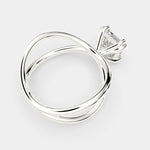 Load image into Gallery viewer, Tatiana Emerald Cut Solitaire Split Shank Engagement Ring Setting - Nivetta