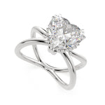 Load image into Gallery viewer, Tatiana Heart Cut Solitaire Split Shank Engagement Ring Setting - Nivetta