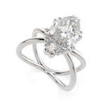 Load image into Gallery viewer, Tatiana Marquise Cut Solitaire Split Shank Engagement Ring Setting - Nivetta