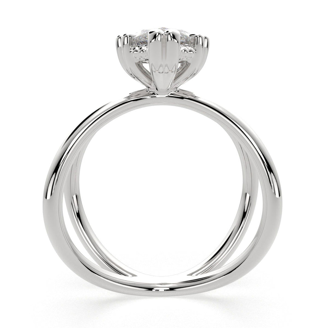 Tatiana Marquise Cut Solitaire Split Shank Engagement Ring Setting - Nivetta