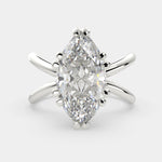 Load image into Gallery viewer, Tatiana Marquise Cut Solitaire Split Shank Engagement Ring Setting - Nivetta