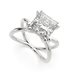 Load image into Gallery viewer, Tatiana Princess Cut Solitaire Split Shank Engagement Ring Setting - Nivetta