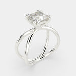 Load image into Gallery viewer, Tatiana Princess Cut Solitaire Split Shank Engagement Ring Setting - Nivetta