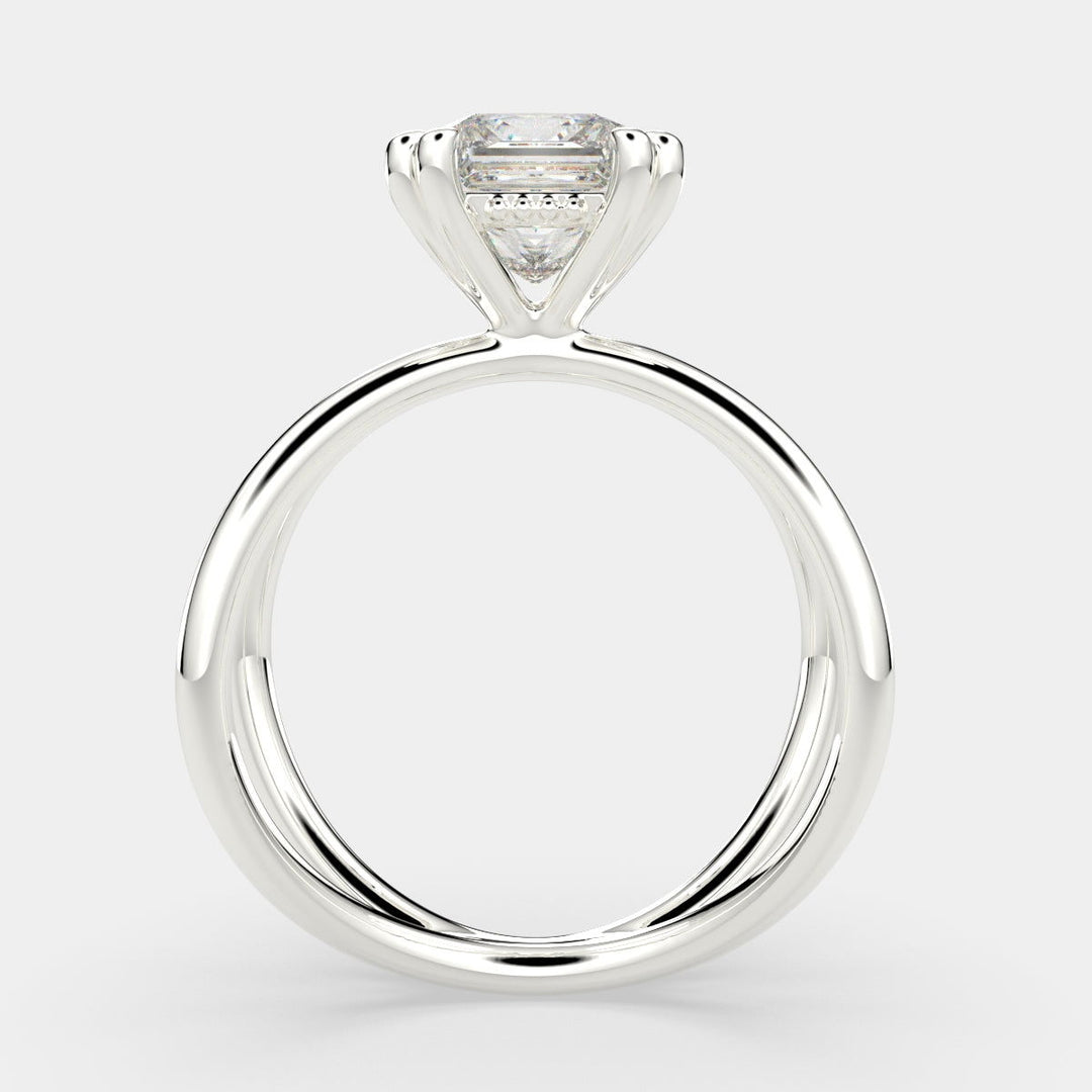 Tatiana Princess Cut Solitaire Split Shank Engagement Ring Setting - Nivetta