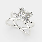 Load image into Gallery viewer, Tatiana Princess Cut Solitaire Split Shank Engagement Ring Setting - Nivetta