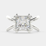 Load image into Gallery viewer, Tatiana Princess Cut Solitaire Split Shank Engagement Ring Setting - Nivetta