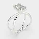 Load image into Gallery viewer, Tatiana Radiant Cut Solitaire Split Shank Engagement Ring Setting - Nivetta