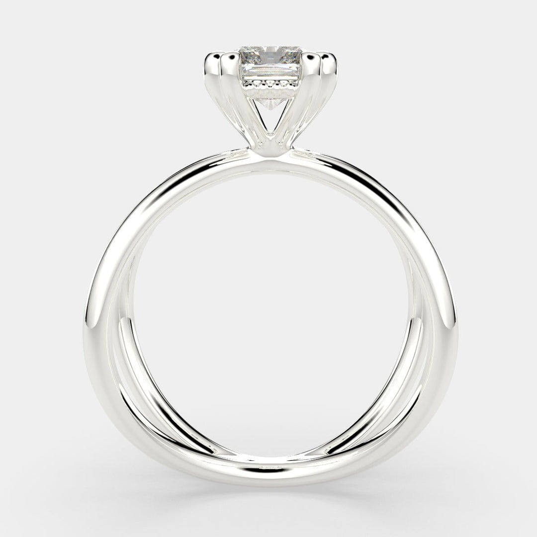 Tatiana Radiant Cut Solitaire Split Shank Engagement Ring Setting - Nivetta