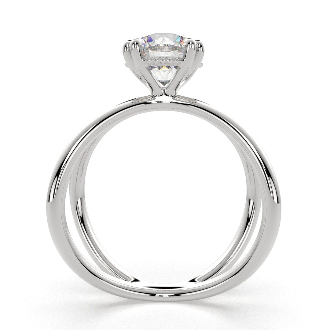Tatiana Round Cut Solitaire Split Shank Engagement Ring Setting - Nivetta