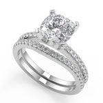 Load image into Gallery viewer, Taylor French Pave Classic Cushion Cut Diamond Engagement Ring - Nivetta