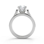 Load image into Gallery viewer, Teresa 4 Prong Cathedral Solitaire Cushion Cut Engagement Ring - Nivetta