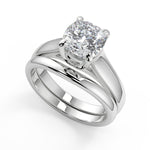 Load image into Gallery viewer, Tessa 4 Prong Claw Solitaire Cushion Cut Diamond Engagement Ring - Nivetta
