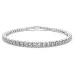 Load image into Gallery viewer, Thalassa Princess Cut Diamond Tennis Bracelet Prong Set (6 ctw) - Nivetta