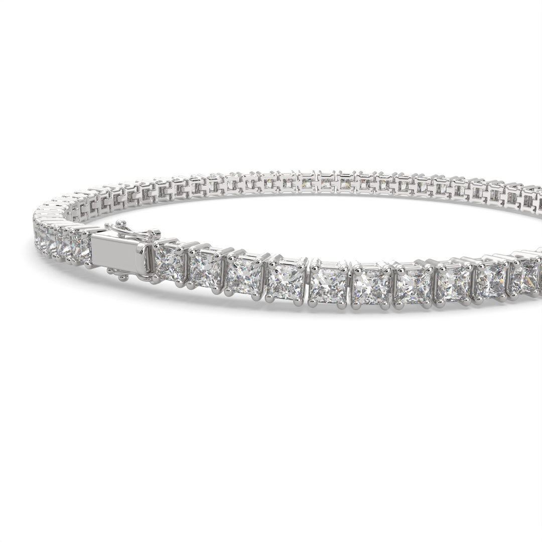 Thalassa Princess Cut Diamond Tennis Bracelet Prong Set (6 ctw) - Nivetta