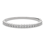 Load image into Gallery viewer, Thessaly Princess Cut Diamond Bangle Bracelet Shared Prong Hinged (4 ctw) - Nivetta