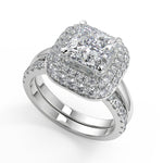 Load image into Gallery viewer, Tianna Double Halo Princess Cut Diamond Engagement Ring - Nivetta