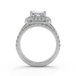 Load image into Gallery viewer, Tianna Double Halo Princess Cut Diamond Engagement Ring - Nivetta