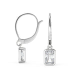 Load image into Gallery viewer, Tiara Radiant Cut Bezel Earrings Leverback - Nivetta