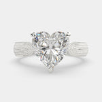 Load image into Gallery viewer, Valentina Heart Cut Solitaire Tapered Milgrain Engagement Ring Setting - Nivetta
