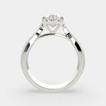 Load image into Gallery viewer, Valentina Oval Cut Solitaire Tapered Milgrain Engagement Ring Setting - Nivetta