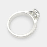 Load image into Gallery viewer, Valentina Oval Cut Solitaire Tapered Milgrain Engagement Ring Setting - Nivetta