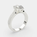 Load image into Gallery viewer, Valentina Pear Cut Solitaire Tapered Milgrain Engagement Ring Setting - Nivetta