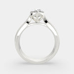 Load image into Gallery viewer, Valentina Pear Cut Solitaire Tapered Milgrain Engagement Ring Setting - Nivetta