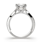 Load image into Gallery viewer, Valentina Princess Cut Solitaire Tapered Milgrain Engagement Ring Setting - Nivetta