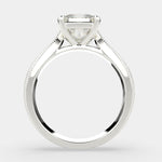 Load image into Gallery viewer, Valentina Princess Cut Solitaire Tapered Milgrain Engagement Ring Setting - Nivetta