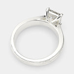 Load image into Gallery viewer, Valentina Princess Cut Solitaire Tapered Milgrain Engagement Ring Setting - Nivetta