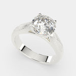 Load image into Gallery viewer, Valentina Round Cut Solitaire Tapered Milgrain Engagement Ring Setting - Nivetta
