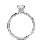 Load image into Gallery viewer, Valeria Emerald Cut Hidden Halo Solitaire 4 Prong Claw Set Engagement Ring Setting - Nivetta